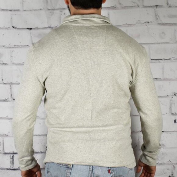 Nautica Lightweight Neutral Colorway Waffle Weave Polo Style Sweater - Picture 3 of 4